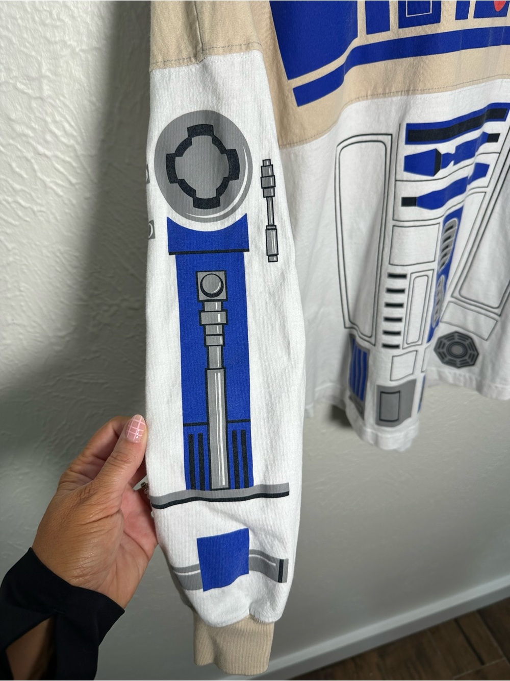 Disney Parks Star Wars R2-D2 Spirit Jersey Unisex Small Droid Graphic Long - Picture 3 of 7
